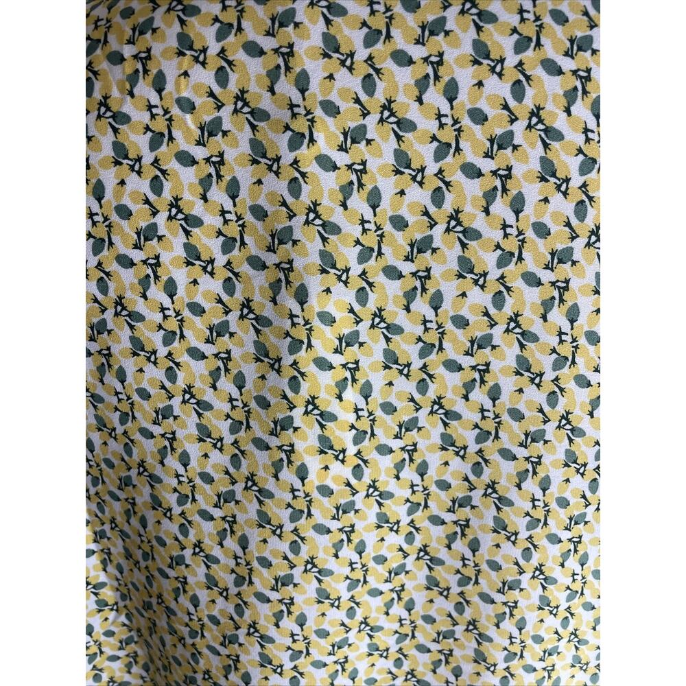 max studio, short sleeve blouse, multicolor, lemon print, large, NWT - Picture 6 of 8